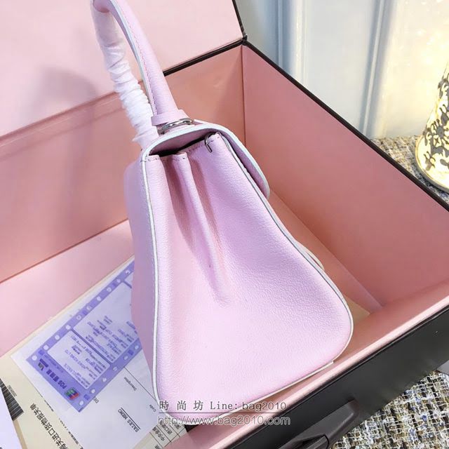 DELVAUX女包 頂級原單 Brillant系列 DV0020粉色銀扣 大號 德爾沃女手提包 顆粒紋牛皮 DELVAUX單肩包  fcs1011